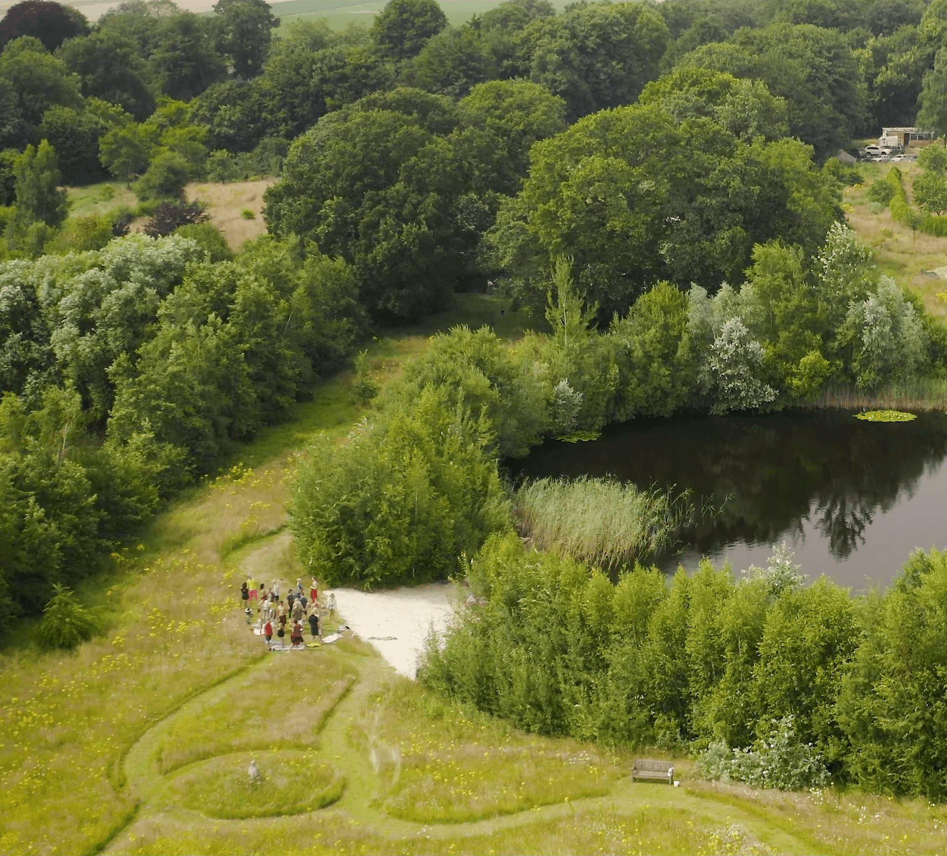 NATURAL SWIMMING POND WITH PRIVATE BEACH